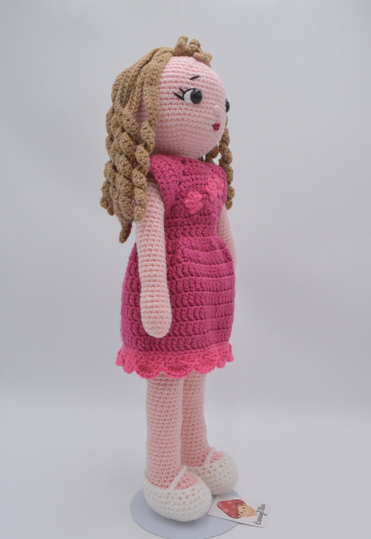 Crochet Doll with Two Dresses Amigurumi 20" Handmade Plush Toy | MakerPlace by Michaels Crochet Doll with Two Dresses Amigurumi 20" Handmade Plush Toy | MakerPlace by Michaels